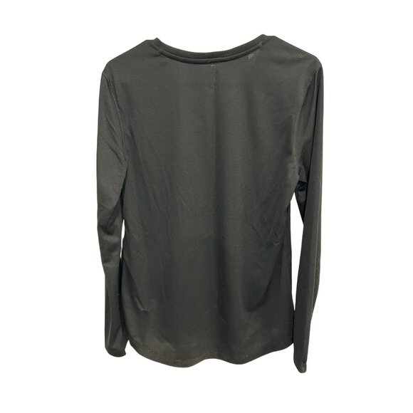 Reel Legends Black Long Sleeve V Neck Freeline Performance Shirt Sz Medium - Picture 2 of 9